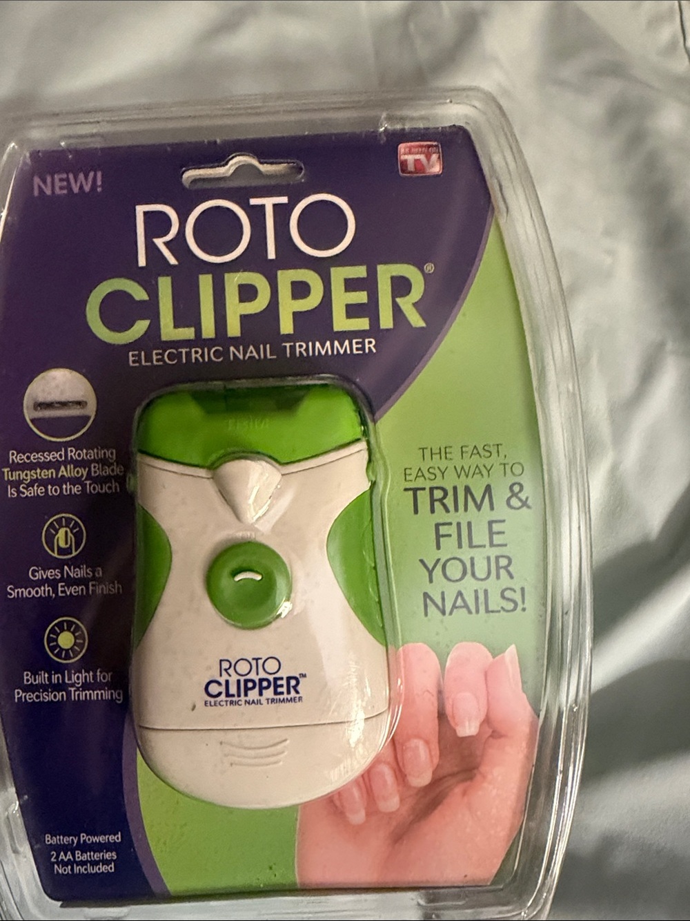 Electric Nail Trimmer - White & Green